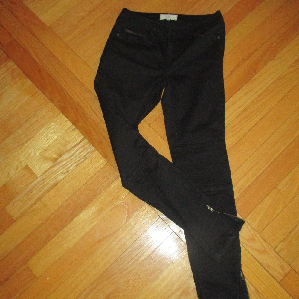 fat face black jeans sz 4 zipper at bottom of legs